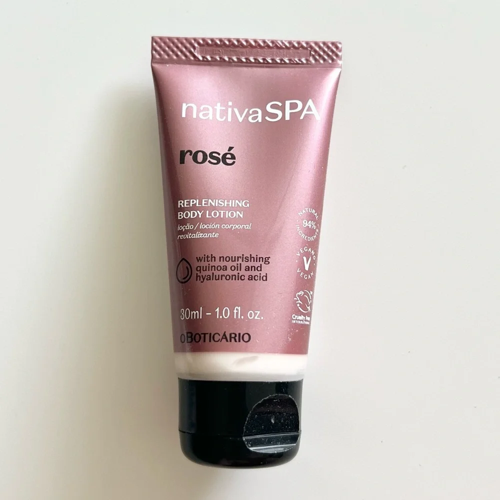 NEW nativaSPA Rosé Replenishing Travel Mini Size Body Lotion